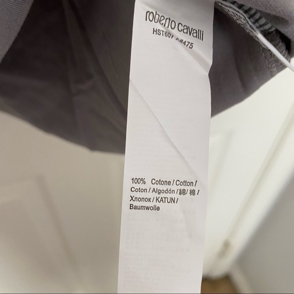 BNWT Roberto Cavalli Men's Graphic Gray Serpent Logo T-Shirt L - Picture 5 of 8